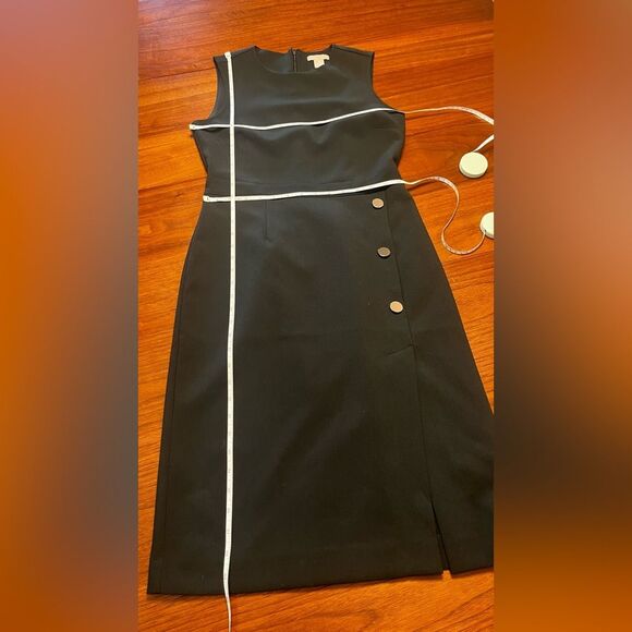 H&M Dress Dark Green Sleeveless Classic Pencil - Picture 4 of 7